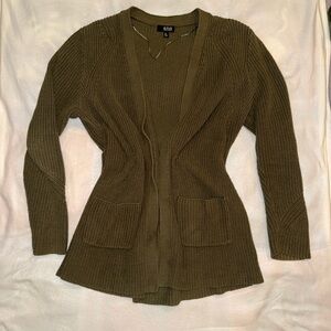 Olive Green XL Women's Cardigan w/ Pockets